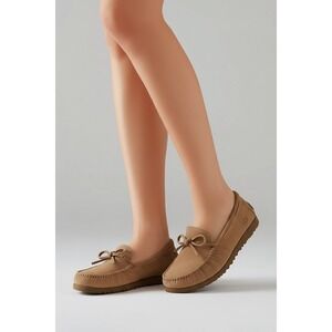 UGG Australia Ansley Suede Moccasin Tan Loafers Women Shoes 10